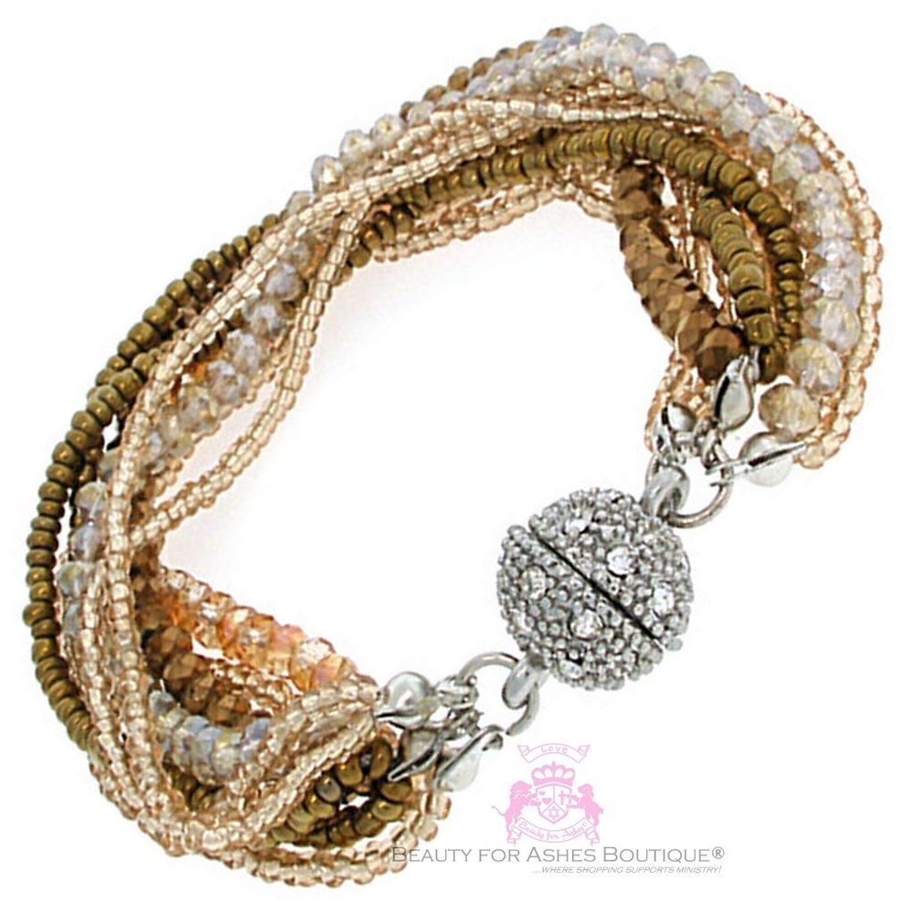 Bronze Neutrals Multi-Stranded Bracelet - New w/Tags